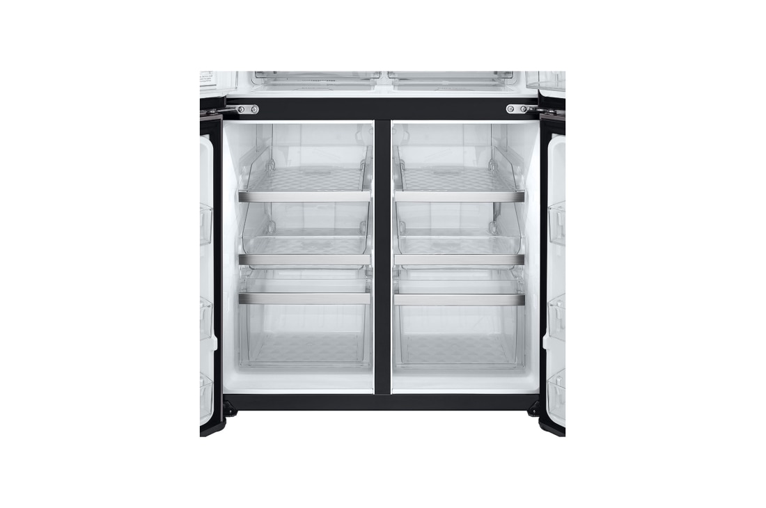 LG 4 Doors Refrigerator, 705L Gross Capacity with HygieneFRESH+™Black Stainless, inside view, GCX-274DFBC, thumbnail 11