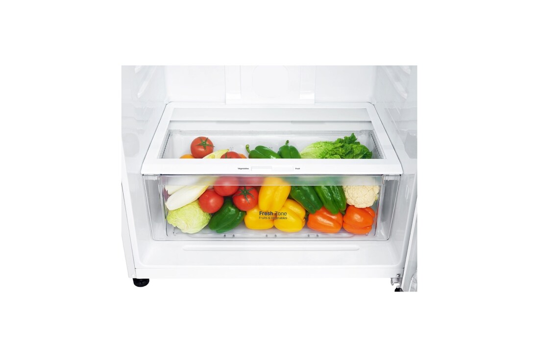 LG Top Freezer Refregirator , 506L White Color,Door Cooling+™, Smart Inverter, bottom box view, GNM-732HWI, thumbnail 4