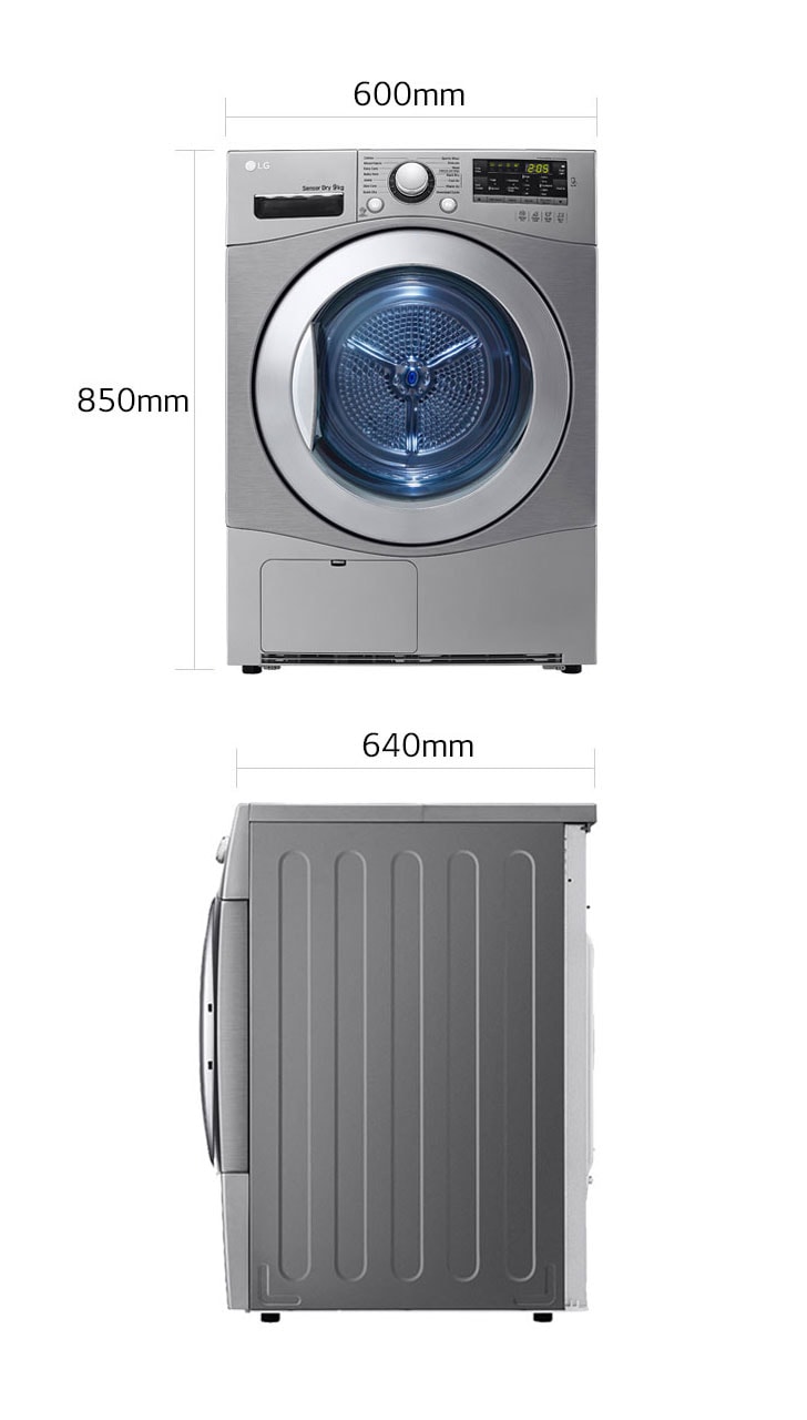LG 9kg Sensor Dryer RC9066C3F, Sensor Dry, Inverter Technology, NFC