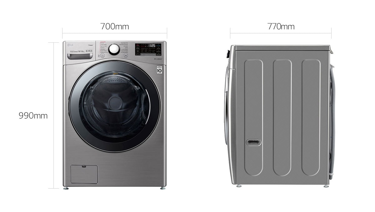 Washer Dryer Combo WDV1901SRV LG Levant
