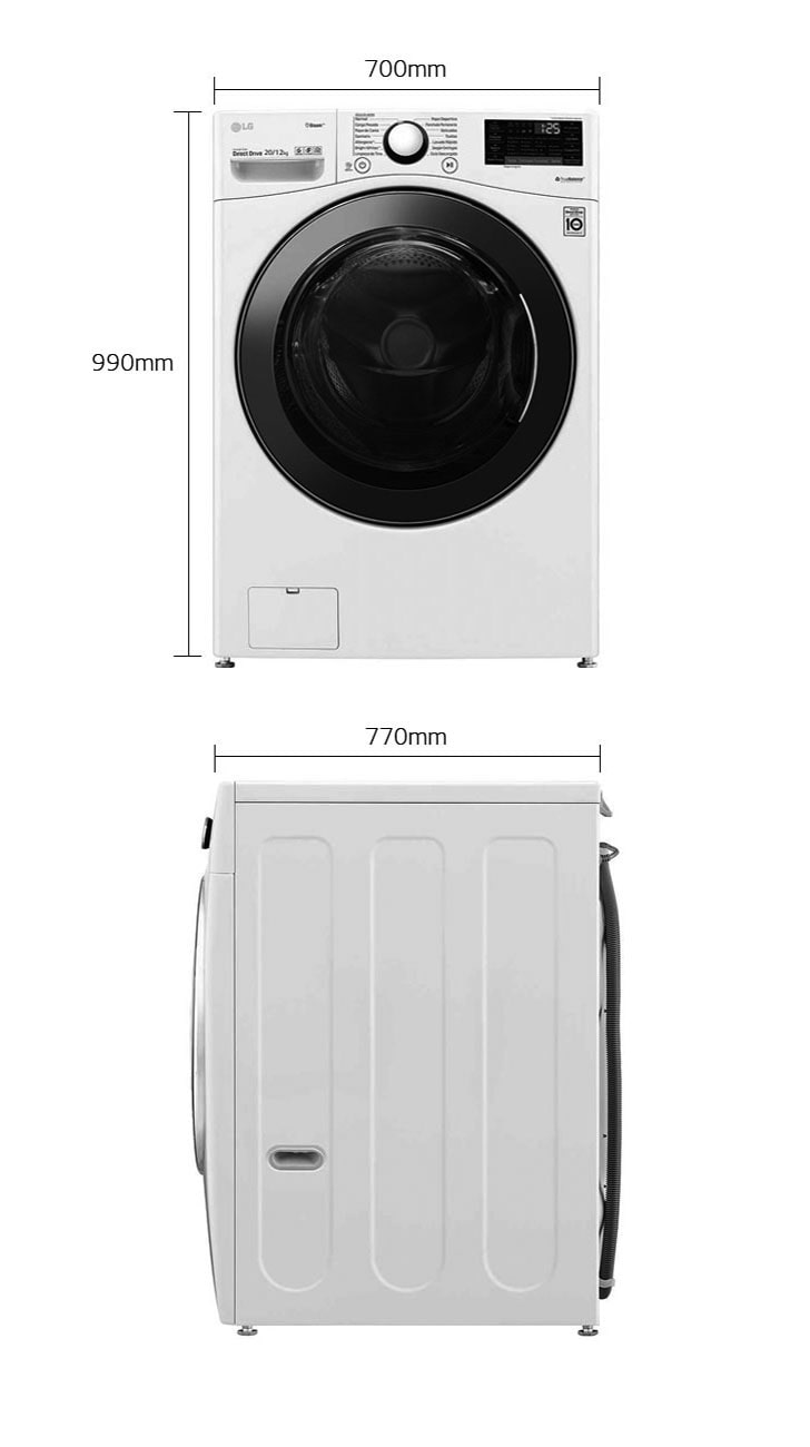 markeerstift spelen zin Washer & Dryer WDV2102WRV|20 to 12 Kg | LG Levant