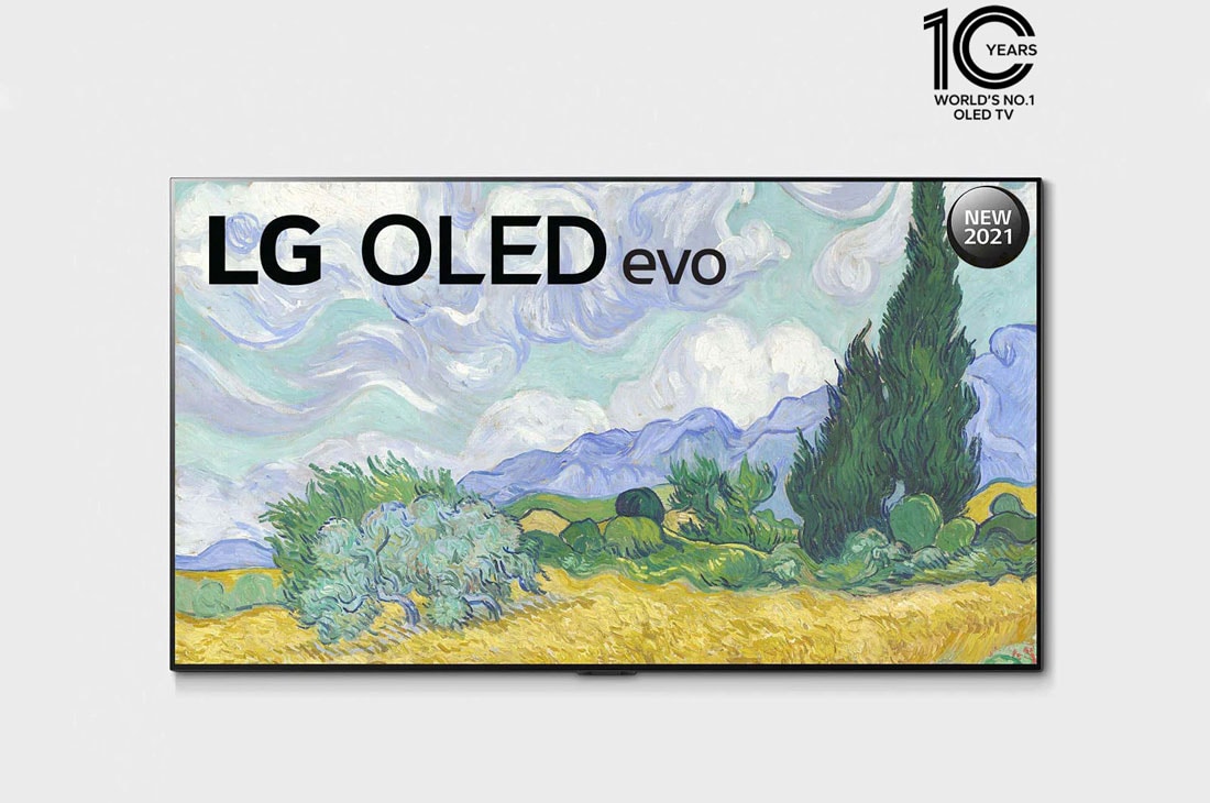 LG OLED TV 77 Inch G1 Series, Gallery Design 4K Cinema HDR WebOS Smart AI ThinQ Pixel Dimming, front view, OLED77G1PVA, thumbnail 0