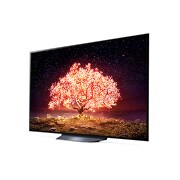 LG OLED TV 55 Inch B1 Series Cinema Screen Design 4K Cinema HDR webOS Smart with ThinQ AI Pixel Dimming, reverse 30 degree side view, OLED55B1PVA, thumbnail 5