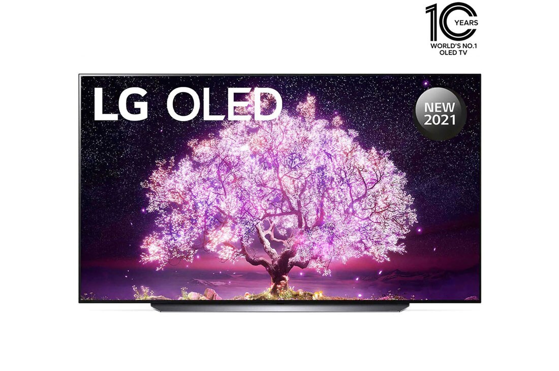 LG OLED TV 83 Inch C1 Series, Cinema Screen Design 4K, front view, OLED83C1PVA