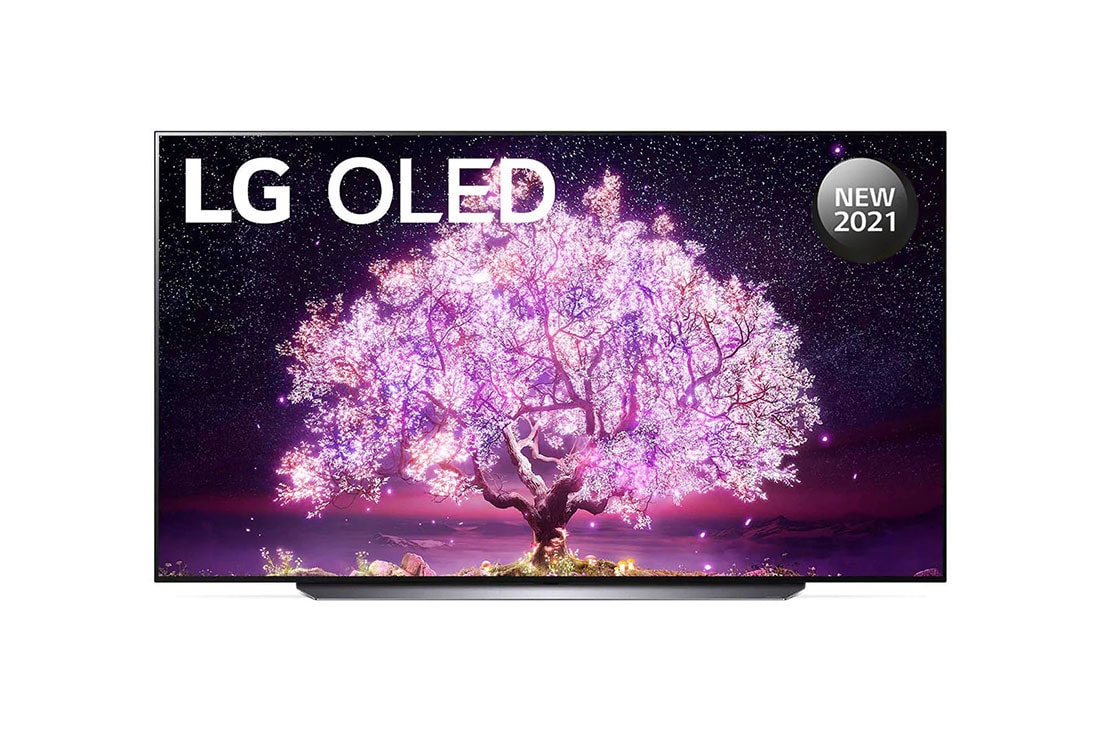 LG OLED TV 83 Inch C1 Series, Cinema Screen Design 4K, front view, OLED83C1PVA
