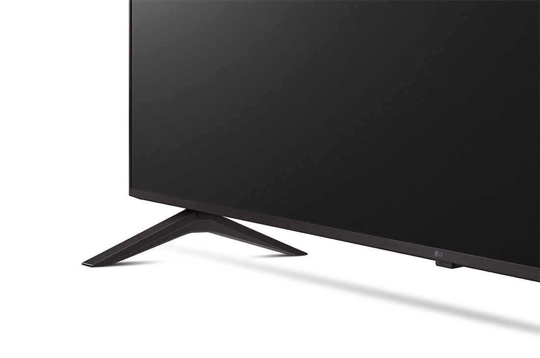 LG UHD 4K TV 75 Inch UQ9000 Series, Cinema Screen Design 4K Active HDR webOS Smart ThinQ AI, close-up view of Stand, 75UQ90006LC, thumbnail 6