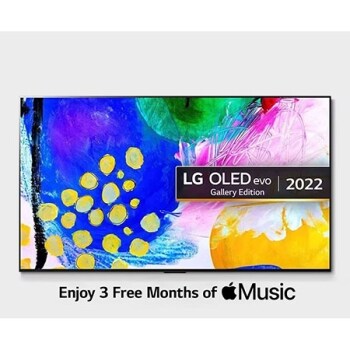 Front view with LG OLED evo Gallery Edition on the screen1