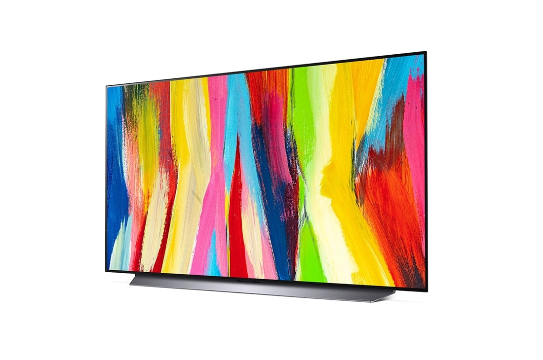 LG OLED evo TV 48 Inch C2 Series, Cinema Screen Design 4K Cinema HDR webOS Smart ThinQ AI Pixel Dimming, Slightly-angled side view , OLED48C26LA, thumbnail 15