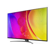 LG NanoCell TV 50 Inch NANO84 Series, Cinema Screen Design 4K Active HDR webOS Smart ThinQ AI Local Dimming, 30 degree side view with infill image, 50NANO846QA, thumbnail 3
