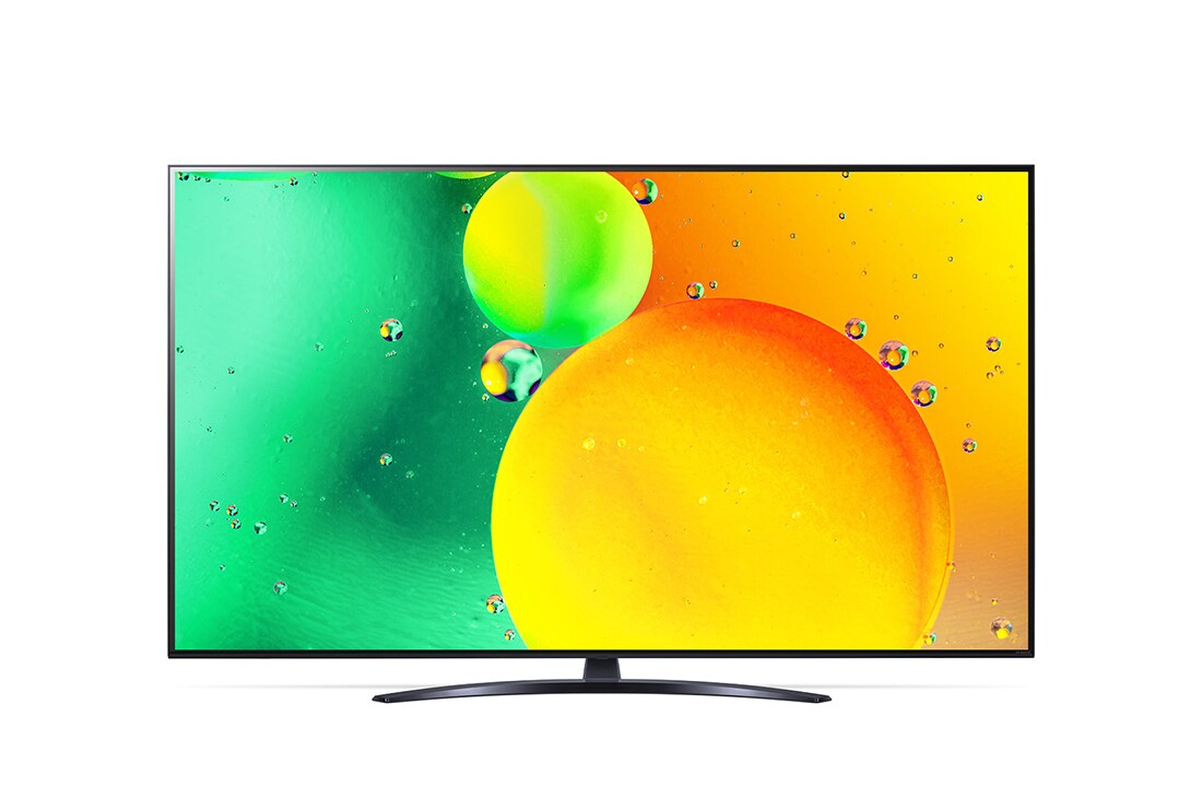 LG NanoCell TV 75 Inch NANO79 Series, Cinema Screen Design 4K Active HDR webOS Smart ThinQ AI, front view with infill image, 75NANO796QA, thumbnail 2