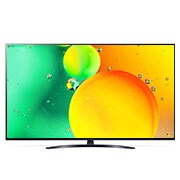 LG NanoCell TV 75 Inch NANO79 Series, Cinema Screen Design 4K Active HDR webOS Smart ThinQ AI, front view with infill image, 75NANO796QA, thumbnail 2