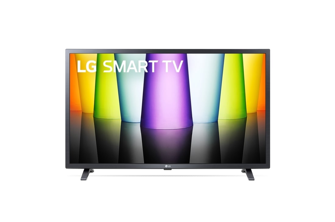 LG 32'' LQ630 HD Smart TV WebOS ThinQ AI, A front view of the LG Full HD TV with infill image and product logo on, 32LQ630B6LB