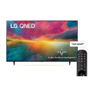 LG,  Colour Technology QNED TV, 65 inch QNED75R series, WebOS Smart AI ThinQ, Magic Remote, 3 side cinema, HDR10, HLG   , AI Sound Pro (5.1.2ch), 2 Pole stand, 2023 New, A front view of the LG QNED TV with infill image and product logo on, 65QNED756RB, thumbnail 1