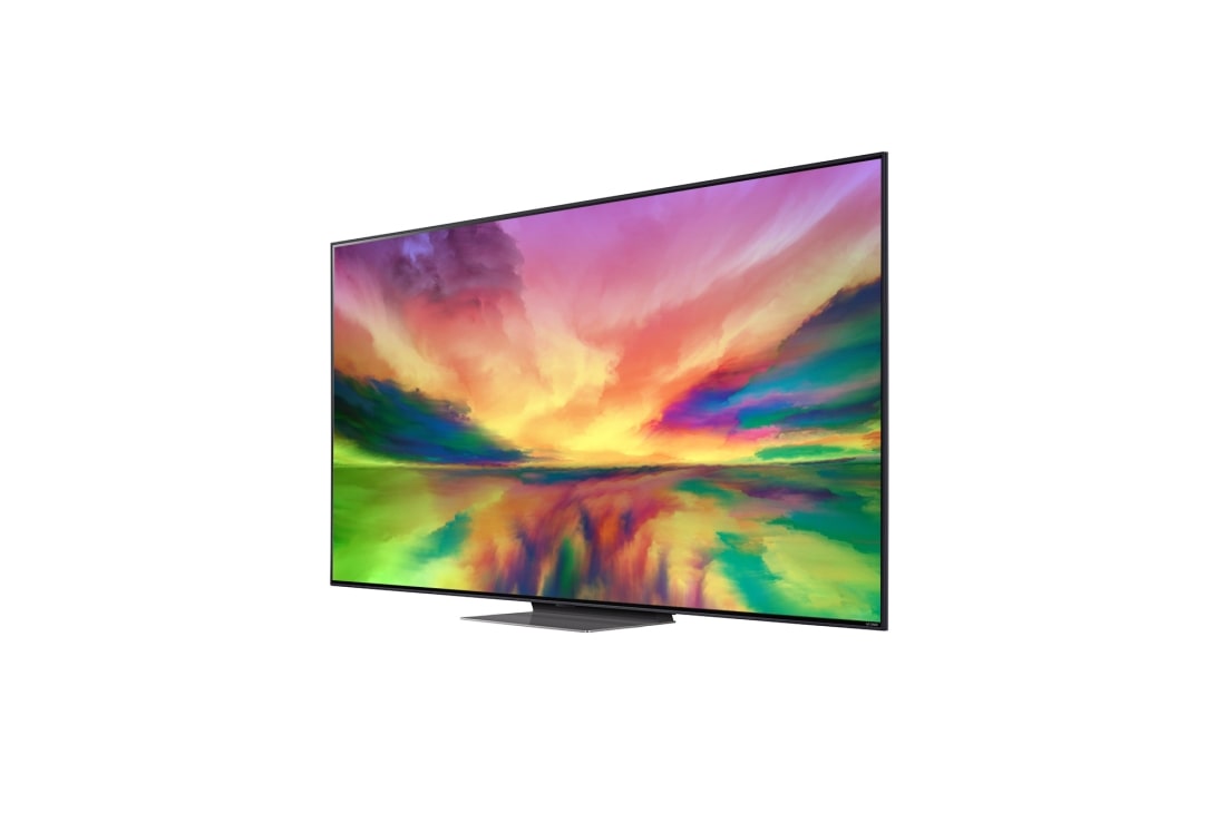 LG,  Colour Technology QNED TV, 65 inch QNED81R series, WebOS Smart AI ThinQ, Magic Remote, 3 side cinema, HDR10, HLG, AI Picture Pro, AI Sound Pro (5.1.2ch), 1 pole stand, 2023 New, 30 degree side view with infill image, 65QNED816RA, thumbnail 3