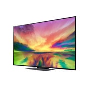 LG,  Colour Technology QNED TV, 55 inch QNED81R series, WebOS Smart AI ThinQ, Magic Remote, 3 side cinema, HDR10, HLG, AI Picture Pro, AI Sound Pro (5.1.2ch), 1 pole stand, 2023 New, 30 degree side view with infill image, 55QNED816RA, thumbnail 3