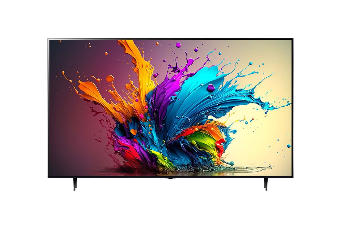 LG 75 Inch LG QNED AI MiniLED QNED90 4K Smart TV AI Magic remote HDR10 webOS24 2024, Front view of LG QNED TV, QNED, 75QNED90T6A, thumbnail 2