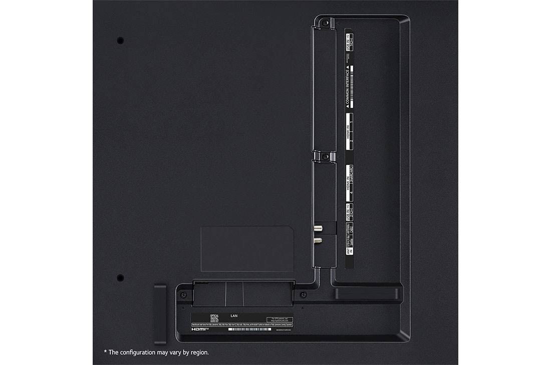 LG 55 Inch LG QNED AI QNED86 4K Smart TV AI Magic remote HDR10 webOS24 - 55QNED86T6A (2024), Port view, 55QNED86T6A, thumbnail 6