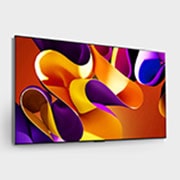 LG 65 Inch LG OLED evo AI G4 4K Smart TV AI Magic remote Dolby Vision webOS24 2024, Slightly-angled right-facing side view of LG OLED evo TV, OLED G4 on the wall, OLED65G46LA, thumbnail 7