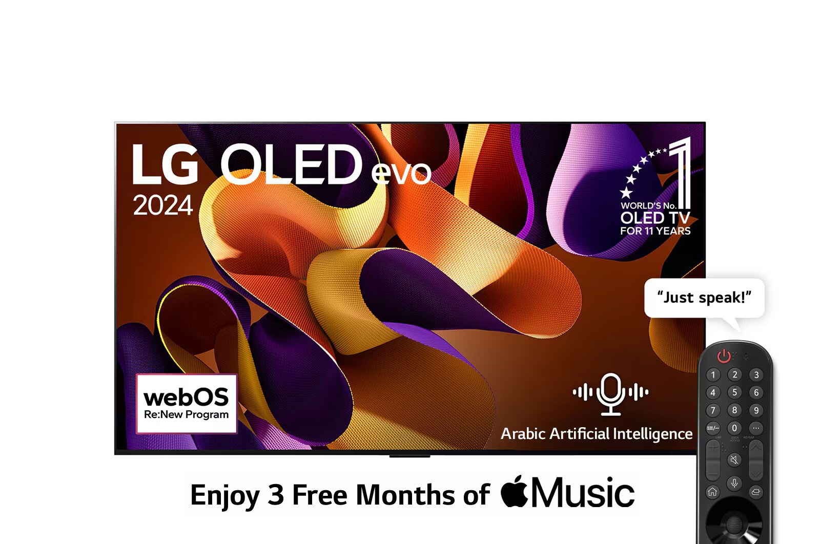97 Inch LG OLED evo G4 4K Smart TV AI Magic remote Dolby Vision webOS24 ...