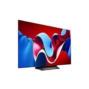 LG 77 Inch LG OLED evo AI C4 4K Smart TV AI Magic remote Dolby Vision webOS24 - OLED77C46LA (2024), Slightly-angled left-facing side view of LG OLED evo TV, OLED C4, OLED77C46LA, thumbnail 2