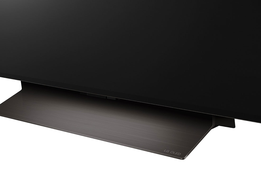 LG 55 Inch LG OLED evo AI C4 4K Smart TV AI Magic remote Dolby Vision webOS24 2024, Close-up of LG OLED evo TV, OLED C4 from the base, OLED55C46LA, thumbnail 11