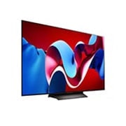 LG 55 Inch LG OLED evo AI C4 4K Smart TV AI Magic remote Dolby Vision webOS24 2024, Right-facing side view of LG OLED evo TV, OLED C4, OLED55C46LA, thumbnail 6