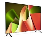 LG 65 Inch LG OLED AI B4 4K Smart TV AI Magic remote Dolby Vision webOS24 - OLED65B46LA (2024), Slightly-angled left-facing side view of LG OLED TV, OLED B4, OLED65B46LA, thumbnail 2