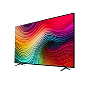 LG 86 Inch LG NanoCell AI NANO80 4K Smart TV AI Magic remote HDR10 webOS24 - 86NANO80T6A (2024), Slightly-angled left-facing side view of LG NanoCell TV, 86NANO80T6A, thumbnail 3