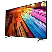 LG 86 Inch LG UHD AI UT80 4K Smart TV AI Magic remote HDR10 webOS24 - 86UT80006LA (2024), Slightly-angled left-facing side view of LG UHD TV,, 86UT80006LA, thumbnail 3