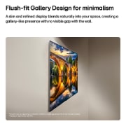 LG 77 inch LG OLED evo AI G6 4K Smart TV 2026, LG OLED evo AI G6, shown from the side, highlights its Flush Fit Gallery Design with a zero-gap wall-mounted installation, displaying a night scene of a lit bridge with reflections on water., OLED77G66LW, thumbnail 13