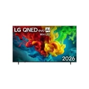 LG 85&nbsp;inch LG QNED evo AI Mini LED QNED84 4K Smart TV 2026, The front view of the LG QNED evo AI Mini LED QNED82, released in 2026, displays vivid, fluid bursts of dense clouds of color on screen, featuring Dynamic QNED Color Pro, Mini LED, an alpha 8 AI Proce, 85QNED84B6T, thumbnail 1