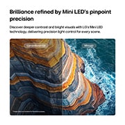 LG 85&nbsp;inch LG QNED AI Mini LED QNED70 4K Smart TV 2026, LG QNED AI QNED70 Mini LED highlights how its Mini LED reveals sharper rock textures and clearer ocean detail than conventional LED in a split coastal cliff scene, delivering deeper blacks and more re, 85QNED70B6T, thumbnail 5