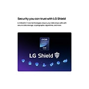 LG 75&nbsp;inch LG QNED AI Mini LED QNED70 4K Smart TV 2026, LG Shield, applied to LG QNED AI QNED70 Mini LED, is shown with an LG Shield logo at the center, security icons below, and a 2026 CES Innovation Awards Honoree badge above, representing data and syste, 75QNED70B6T, thumbnail 8