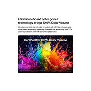 LG 75&nbsp;inch LG QNED AI Mini LED QNED70 4K Smart TV 2026, LG QNED AI QNED70 Mini LED with Dynamic QNED Color fills the screen with vivid, fluid bursts of multicolored, paint-like motion, showcasing enhanced color vibrancy certified for 100% Color Volume., 75QNED70B6T, thumbnail 4