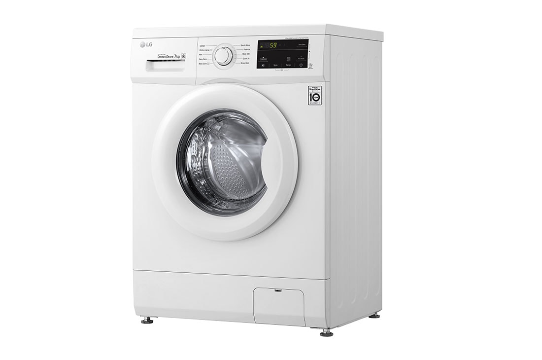 LG Front Load Washer 7kg, Direct Drive Motor, 6 Motion, White | LG Levant