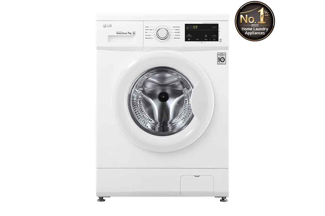 LG Front Load Washer 7kg, Direct Drive Motor, 6 Motion, White Color , FH2J3QDNP0