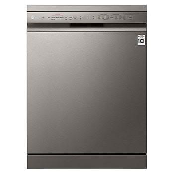 LG QuadWash™ Steam Dishwasher, 14 Place Settings, EasyRack™ Plus, Inverter Direct Drive, ThinQ, Platinum Silver color 1