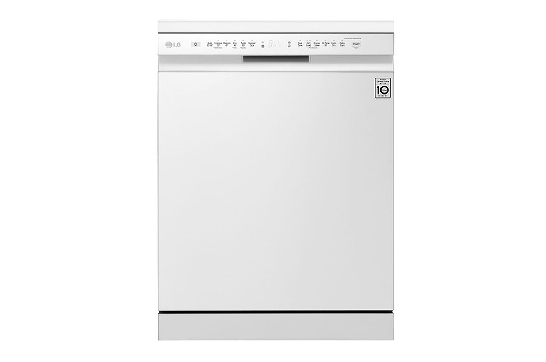 LG QuadWash™ Dishwasher, 14 Place Settings, EasyRack™ Plus, Inverter Direct Drive, ThinQ,    White color, DFB512FW