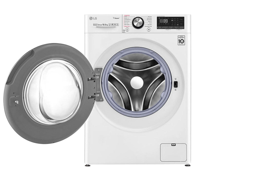 LG Front Load Washing Machine 10.5Kg , AI DD, TurboWash 360˚, White Color, WV9142WRP, thumbnail 2