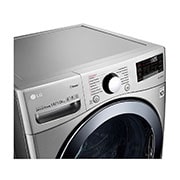 LG 18/10kg Front Load Washer Dryer, Silver Color, WDV1901SRV, thumbnail 4