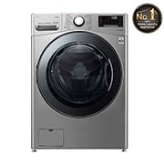 LG 18/10kg Front Load Washer Dryer, Silver Color, WDV1901SRV, thumbnail 1