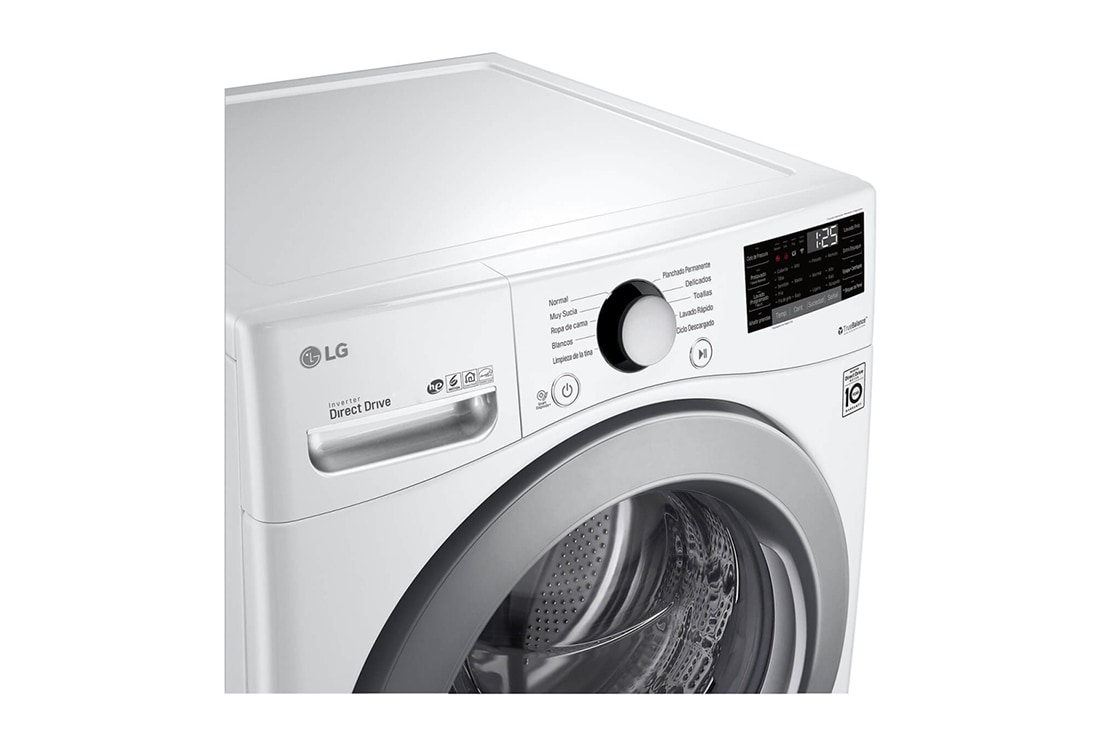LG Washer & Dryer 18/10kg, Direct Drive, Steam, White Color, WDV1902WRV, thumbnail 4
