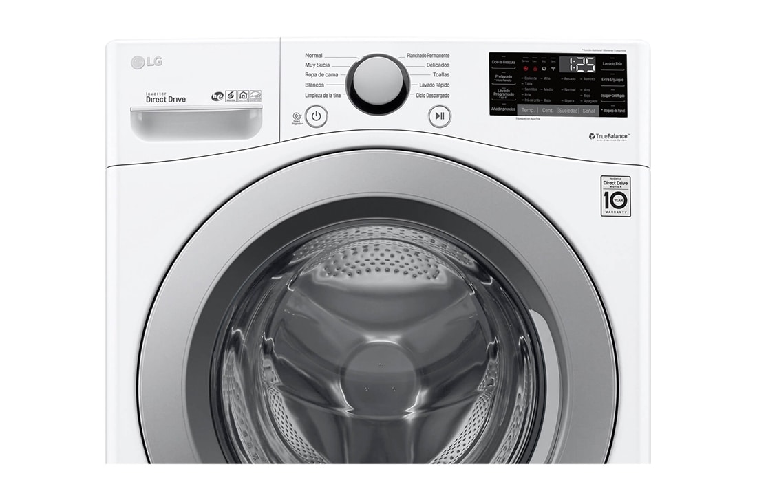 LG Washer & Dryer 18/10kg, Direct Drive, Steam, White Color, WDV1902WRV, thumbnail 6