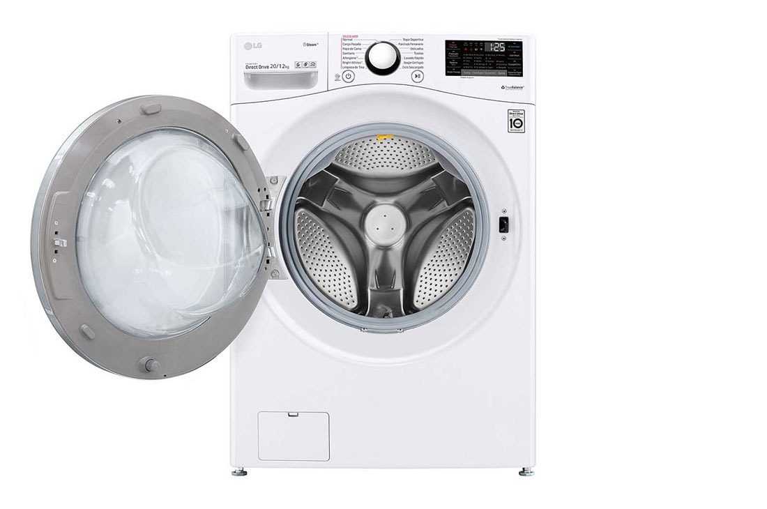 LG Washer & Dryer 20/12kg, Direct Drive, Steam, White Color, WDV2102WRV, thumbnail 2