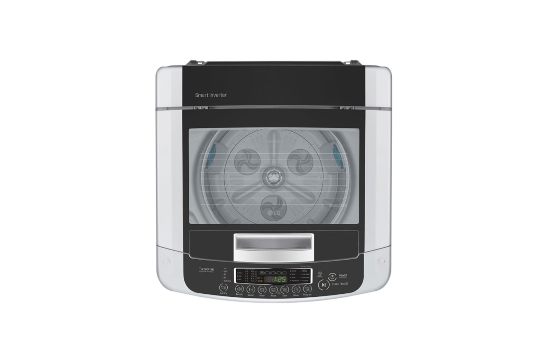 LG Top Load Washer, 13Kg,Silver,Inverter Control, TurboDrum™, T1499NEHTF1, thumbnail 3