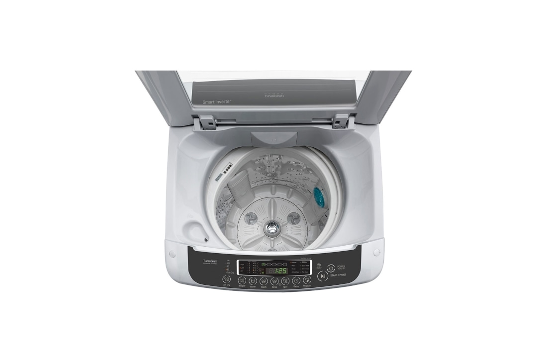 LG Top Load Washer, 13Kg,Silver,Inverter Control, TurboDrum™, T1499NEHTF1, thumbnail 4