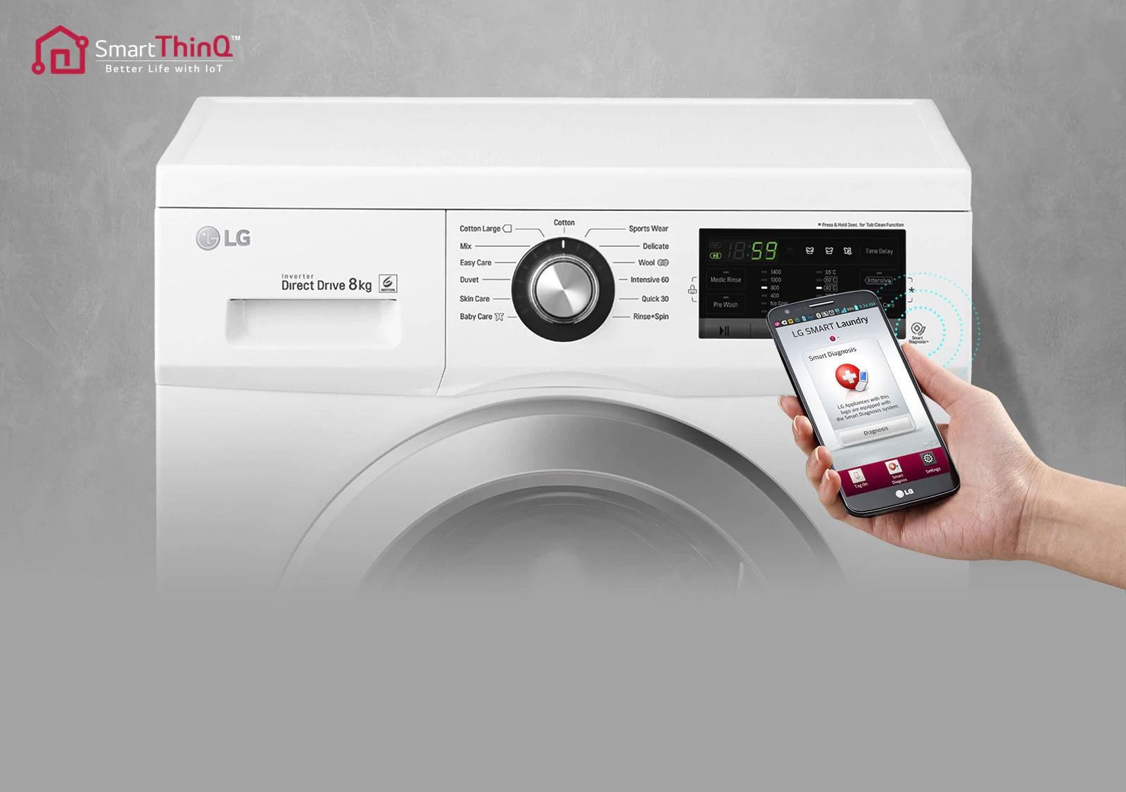 Lg direct drive 8kg a+++ hotsell