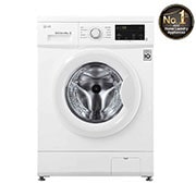 LG Front Load Washer 8kg, Direct Drive Motor, 6 Motion, White Color , Front Load Washer 8kg, Direct Drive Motor, 6 Motion, White Color , WJ1408NTP, thumbnail 1
