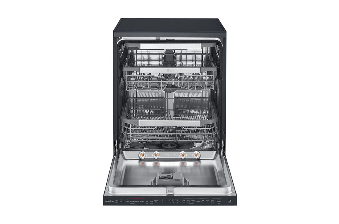 LG QuadWash™  Matte Black Steam Dishwasher, 14 Place Settings, EasyRack™ Plus, Inverter Direct Drive, ThinQ, DFB325HM, DFB325HM, thumbnail 2