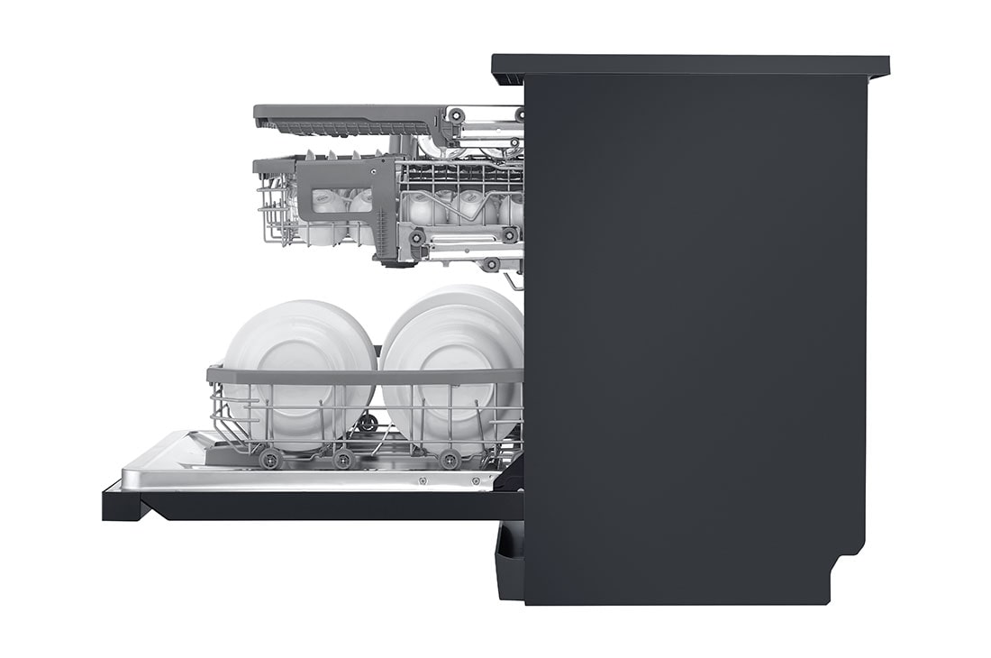 LG QuadWash™  Matte Black Steam Dishwasher, 14 Place Settings, EasyRack™ Plus, Inverter Direct Drive, ThinQ, DFB325HM, DFB325HM, thumbnail 13